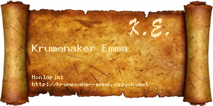 Krumenaker Emma névjegykártya